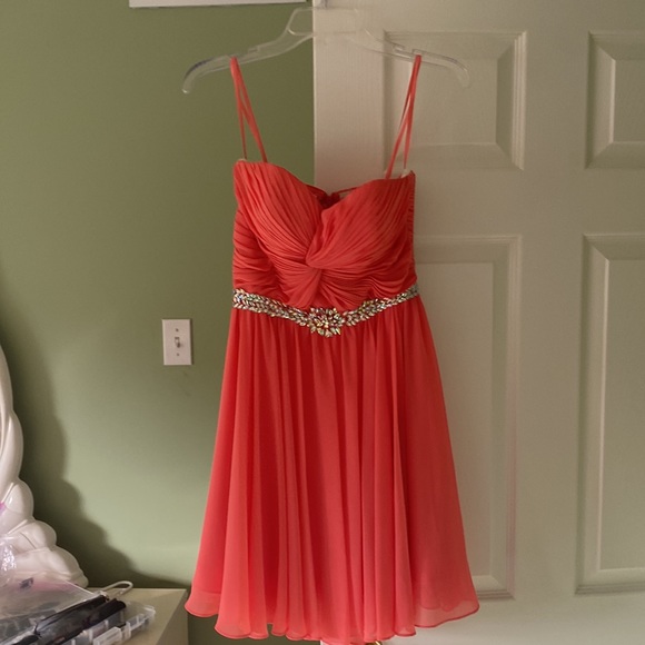 Strapless Pink Mini Dress - Picture 2 of 6